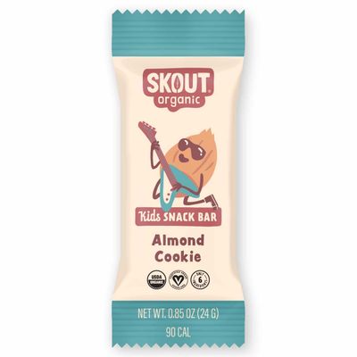 Skout Organic Almond Cookie Kids Snack Bars (18 Pack) | Organic Kids Snack Bars | School Snacks &amp; Lunch Snacks | No Refined Sugar | Vegan &amp; Paleo | Gluten, Dairy, and Grain Free