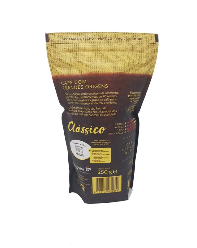 Sical Portuguese Classico Ground Coffee for Bag French Press Cafe 5 Estrelas 250g