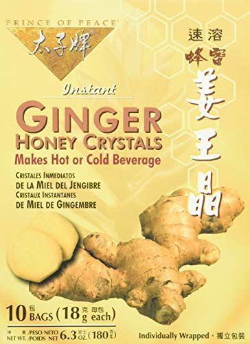 Prince Of Peace Ginger Honey Instant Crystal Tea - 10 bags per pack - 6 packs per case.