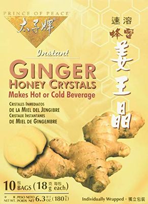 Prince Of Peace Ginger Honey Instant Crystal Tea - 10 bags per pack - 6 packs per case.