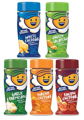 Kernel Season&#39;s Popcorn Seasoning, Cheese Lovers Complete Set - includes 5 Flavors, Each Bottle 2.7 oz