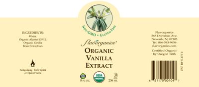 Flavorganics Organic Vanilla Extract, 2 Ounce Bottle