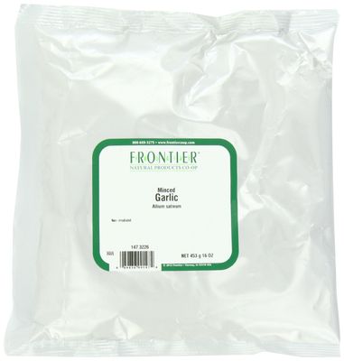 Frontier Co-op Minced Garlic, 1-Pound Bulk Bag, Aromatic and Flavorful, Great For Savory Dishes