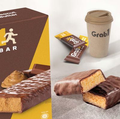 Grab1 Peanut Butter Protein Bars | 15 Grams Protein (2 Pack - 10 Bars) Controls Hunger | Certified Kosher | Low Calorie | Perfect for Snacking | Nutritious Meal Replacement
