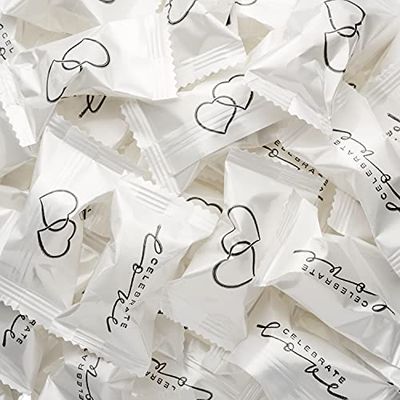 Candy Envy - Celebrate Love Buttermints - 13 oz. Bag - Approximately 100 Individually Wrapped Mints - Wedding, Anniversary, Love Candy