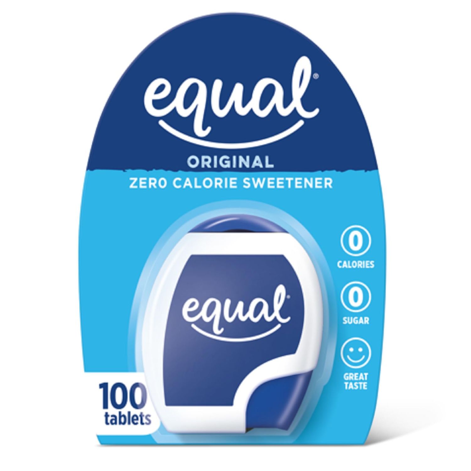 EQUAL 0 Calorie Sweetener Tablets, Aspartame and Acesulfame-K Sweetener, Sugar Substitute, Zero Calorie Sugar Substitute Tablets, Erythritol Free, 100 Ct (Pack of 6)