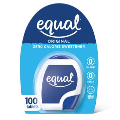 EQUAL 0 Calorie Sweetener Tablets, Aspartame and Acesulfame-K Sweetener, Sugar Substitute, Zero Calorie Sugar Substitute Tablets, Erythritol Free, 100 Ct (Pack of 6)