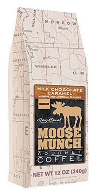 Moose Munch Gourmet Ground Coffee by Harry &amp; David, 12 oz bag (Milk Chocolate Caramel)