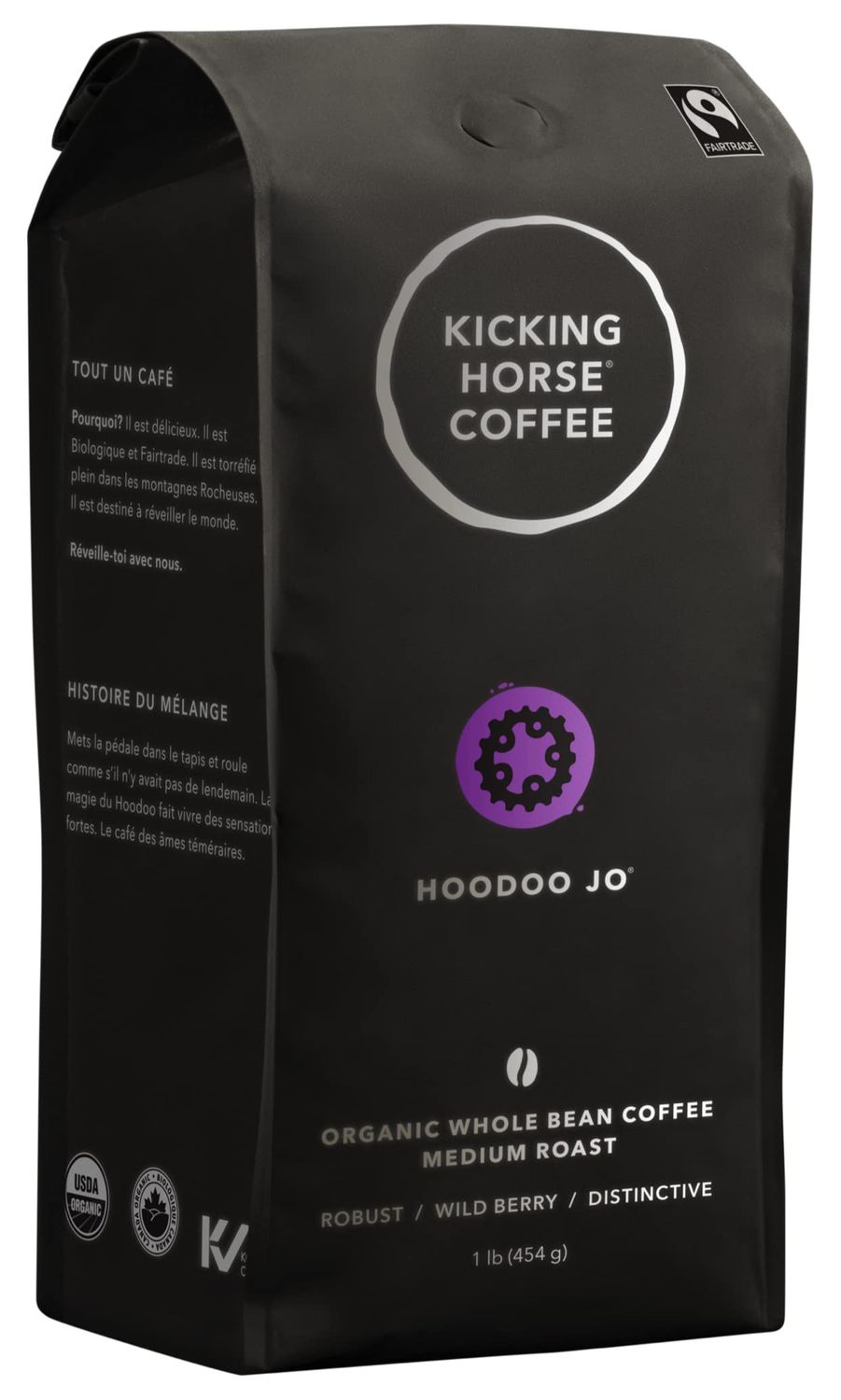 Kicking Horse Coffee, Hoodoo Jo, Whole Bean Coffee, 1 lb