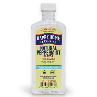 Happy Home Natural Peppermint Flavoring, Non-Alcoholic, Certified Kosher, 7 oz.