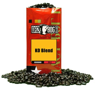 Dazbog Coffee | KO Blend | Ground Coffee | Pack of 6 | 11 oz. | Dark Roast Flavor | Full-Bodied, Smoky, Pungent Blend | Intense &amp; Lively | Heavenly Rich |Vacuum Sealed Freshness