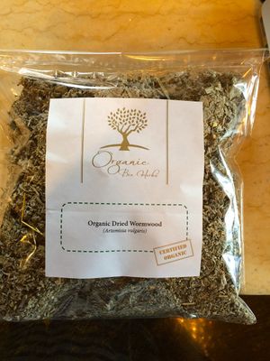 Organic Bio Herbs-Pure and Organic Dried Wormwood/Mugwort (Artemisia Vulgaris) 6 Oz. In Resealable Moisture Proof Pouch, Certified Organic - Herbal Tea, No Additives, No Preservatives, No GMO