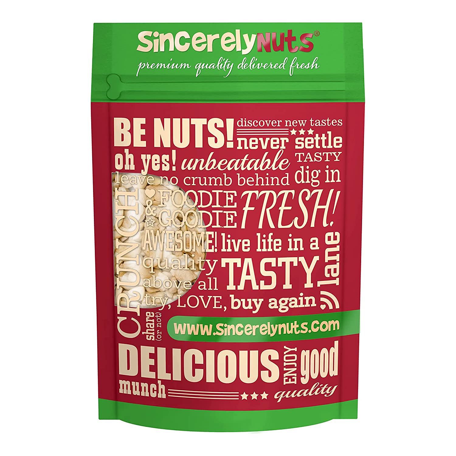 Sincerely Nuts - Raw Cashews Pieces Unsalted | Healthy Snack, Source of Protein | Keto and Paleo Friendly Gourmet Quality Vegan | Organic Cashew Nuts Bulk,3 (LB) Bag