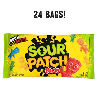 SOUR PATCH KIDS Soft &amp; Chewy Candy, Bulk Candy, 24 - 2 oz Bags
