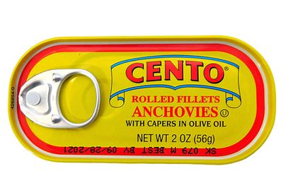 Cento - Rolled Fillets Of Anchovies With Capers In Olive Oil, (10)- 2 Oz. Tins