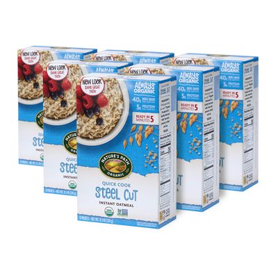 Nature's Path Organic Quick Cook Steel Cut Oatmeal, 11.3 oz (Pack of 6), Non-GMO