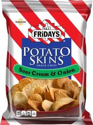TGI Friday&#39;s Potato Skins Snack Chips, Sour Cream &amp; Onion, 3-Ounce Bags (Pack of 6)