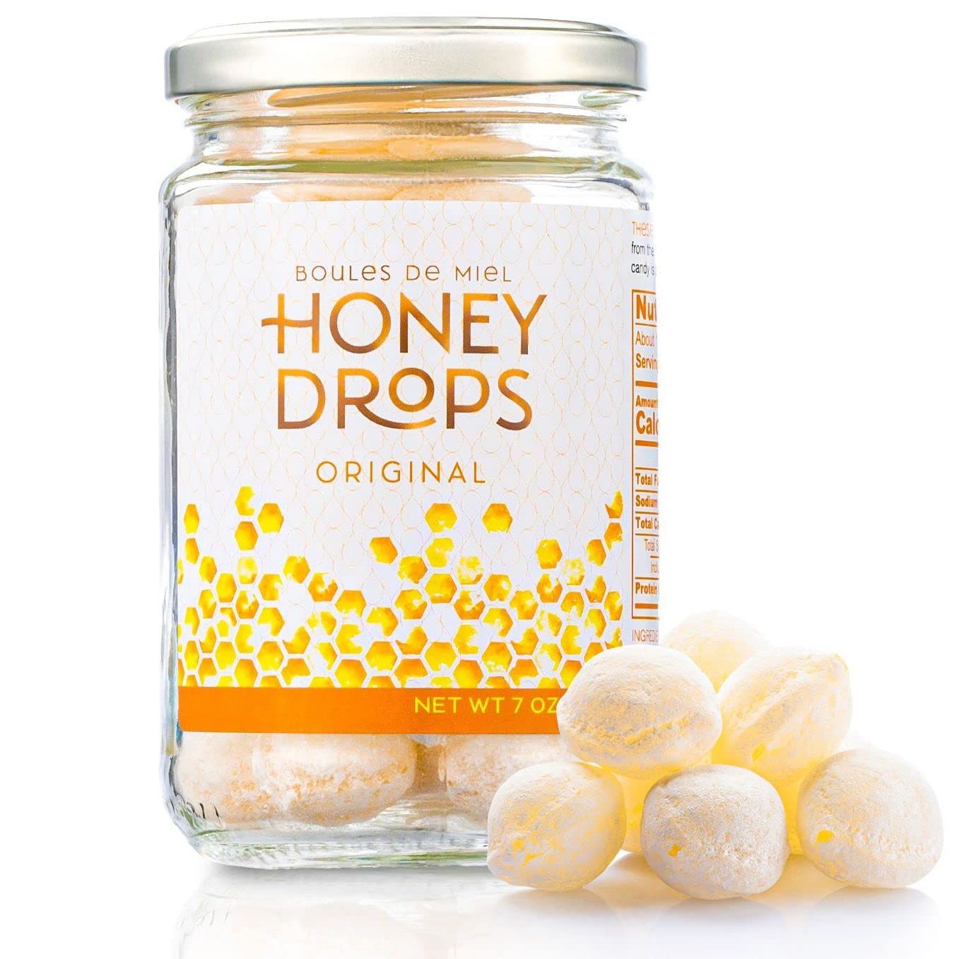 Gourmanity Honey Drops, Delectable Balls of Hard Honey Candy with Surprise Honey Filling, Carefully Crafted with Natural Honey, Made in Provence, France, 7oz