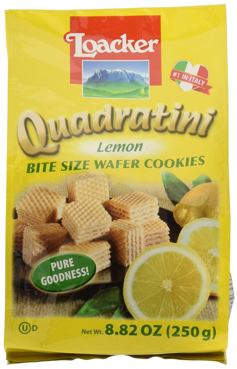 Loacker Wafer Quadratini Lemon 250g