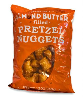 T J Trader Joe&#39;s Almond Butter Filled Pretzel Nuggets (2 packs)
