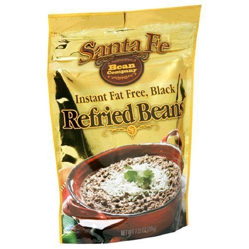 Santa Fe Instant Fat Free Black Refried Beans 7.25 Oz (Pack of 3)