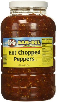 B&amp;G San-Del Hot Chopped Peppers, 1 Gallon
