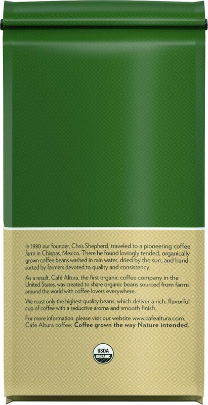 Cafe Altura Whole Bean Organic Coffee, Dark Roast, 2 Pound