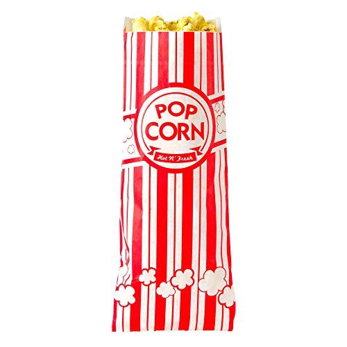 Concession Essentials CE Popcorn Bags-500 Popcorn Bags, 1 oz. (Pack of 500), 2 Height, 3 Width, 8 Length (Pack of 500)