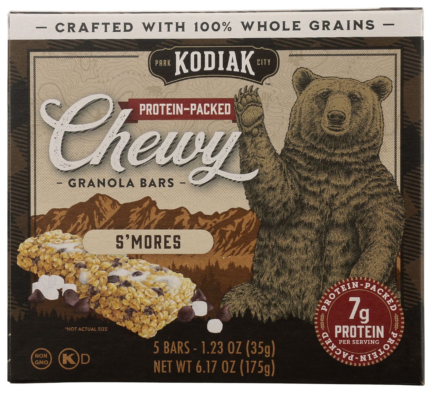Kodiak Protein Packed Chewy Chocolate Chip Granola Bars, Non GMO, No Artificial Preservatives or Additives, Guilt Free, 6.17 Ounce (Pack of 12)