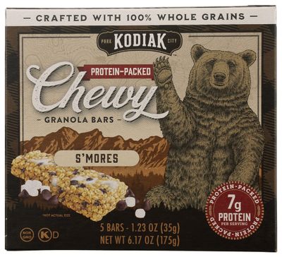 Kodiak Protein Packed Chewy Chocolate Chip Granola Bars, Non GMO, No Artificial Preservatives or Additives, Guilt Free, 6.17 Ounce (Pack of 12)