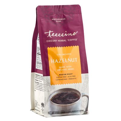 Teeccino Herbal Coffee Variety Pack - Hazelnut, Mocha and Java - Ground Herbal Coffee Thats Prebiotic, Caffeine-Free & Acid Free, Dark Roast, 11 Ounce (Pack of 3)