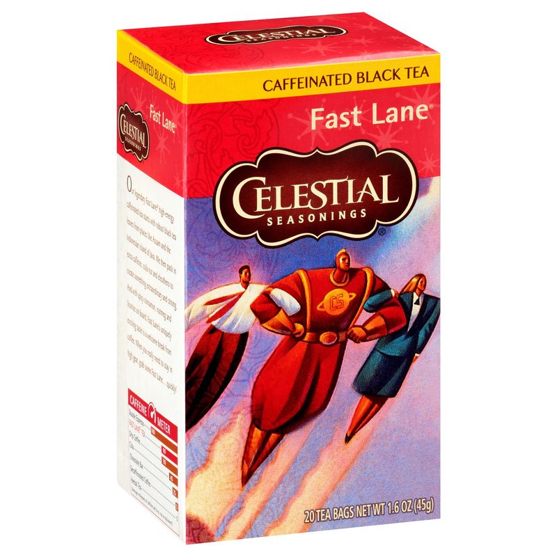 Celestial Seasonings Fast Lane Caffeinated Black Tea 20 Count