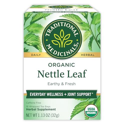 Traditional Medicinals Organic Nettle Leaf Herbal Tea, Supports Joint Health &amp; Overall Wellness, (Pack of 1) - 16 Tea Bags