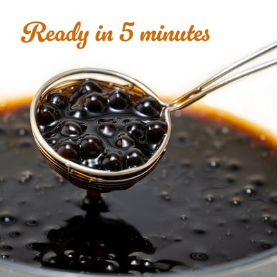 E-FA BRAND Boba Black Tapioca Pearl, Fresh Boba Bubble Tea Ready in 5 Minutes, 2.2 LB (2.2 LB (Pack of 1))
