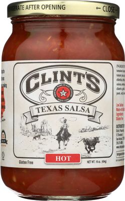 Clint&#39;s, Texas Salsa, Hot, 16 oz