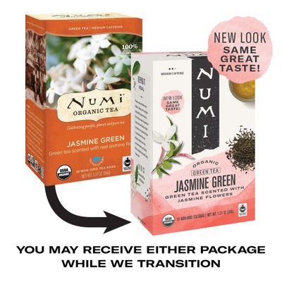 Numi Tea Jasmine Green Tea - Medium Caffeine - 18 Bags