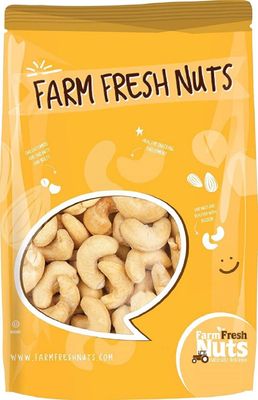 Freshly Roasted Salted Cashews with Sea Salt (1 Lb.) - Small Batch Roasted for Added Freshness - Naturally Delicious - Perfectly Crunchy - Farm Fresh Nuts Brand