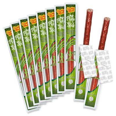 Country Meats, Meat Sticks, 0 Trans Fat, USDA Certified, Good Source of Protein, Carb Conscious Snack (10 Meat Sticks, Pickle)