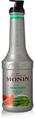 Monin - Watermelon Pure, Juicy and Sweet Flavor, Great for Teas, Lemonades, and Cocktails, Vegan, Non-GMO, Gluten-Free (1 Liter)