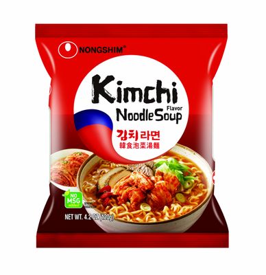 Nongshim Noodle Soup, Kimchi, 4.2 Ounce (Pack of 24)