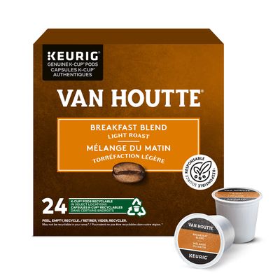 Van Houtte Breakfast Blend Light K-Cups for Keurig Brewers, 24-Count K-Cups