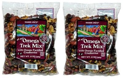 Trader Joes Omega Trek Mix with Omega 3 Fortified Cranberries (2 pack)