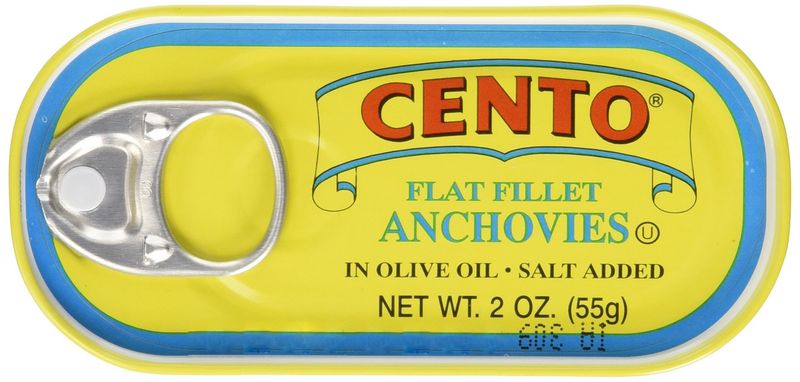 Cento Flat Anchovies in Olive Oil, 2 Ounce