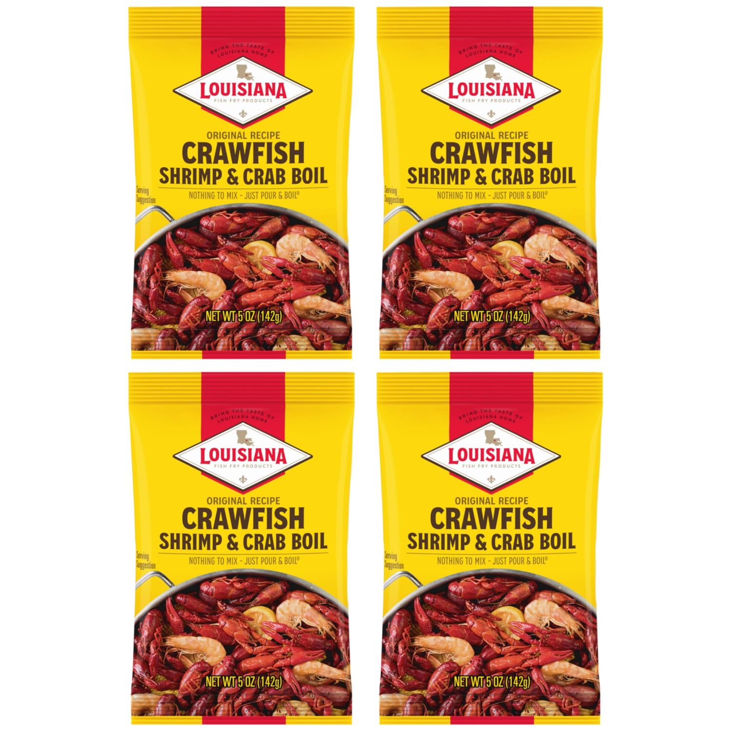 Louisiana Boil Crwfsh Crab Shrimp, 5 Oz (Pack of 4)