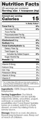 BerriHealth 100% Authentic Oregon Black Raspberry Powder - Made in The USA - 100 Grams - Gluten-Free, Vegan, Non-GMO
