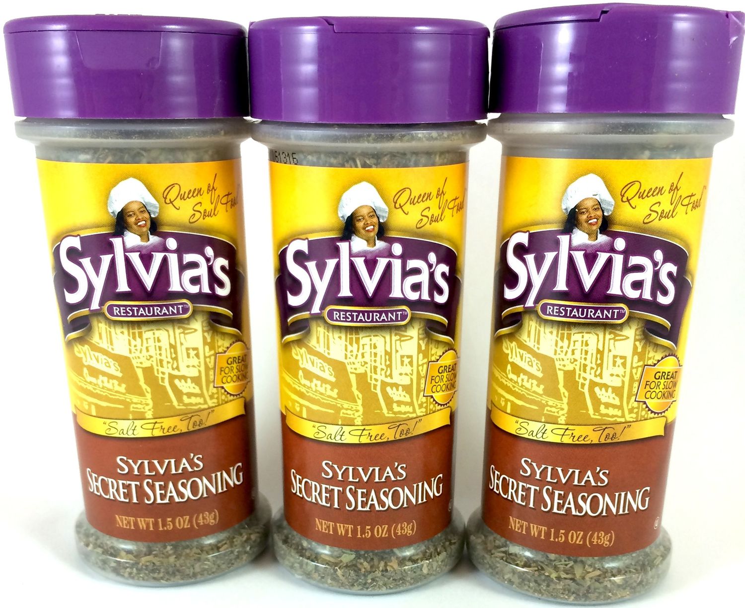 Sylvias Secret Seasoning, All-Purpose Seasoning Mix for Soups, Stews, Chicken, Meat, Vegetables and More, 1.5oz (Pack of 3)