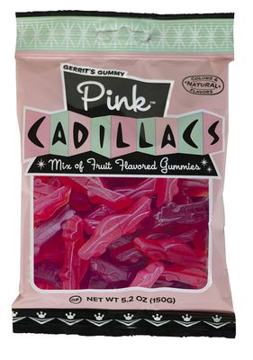 Pink Cadillacs Natural Gummy Candy(5.2 Ounce Bag) - Pack of 3 Bags
