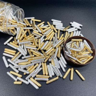 Weraru Gold Silver Pearl Sugar Sprinkles Candy Baking Cake Decorations Cupcake Toppers Cookie Decorating Celebrations Wedding Shower Party Chirstmas Supplies 130g/ 4.6oz