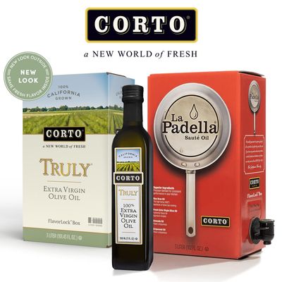 Corto TRULY | 100% Extra Virgin Olive Oil | Floral Notes | Cold Extracted in State-of-the-Art Mill | Straight from Official Corto Olive Groves &amp; Oil Producer | Oxygen-Free, Light Free FlavorLock Box
