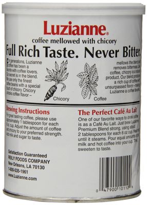 Luzianne Premium Blend Ground Coffee &amp; Chicory, 16oz Canister (Pack of 3)